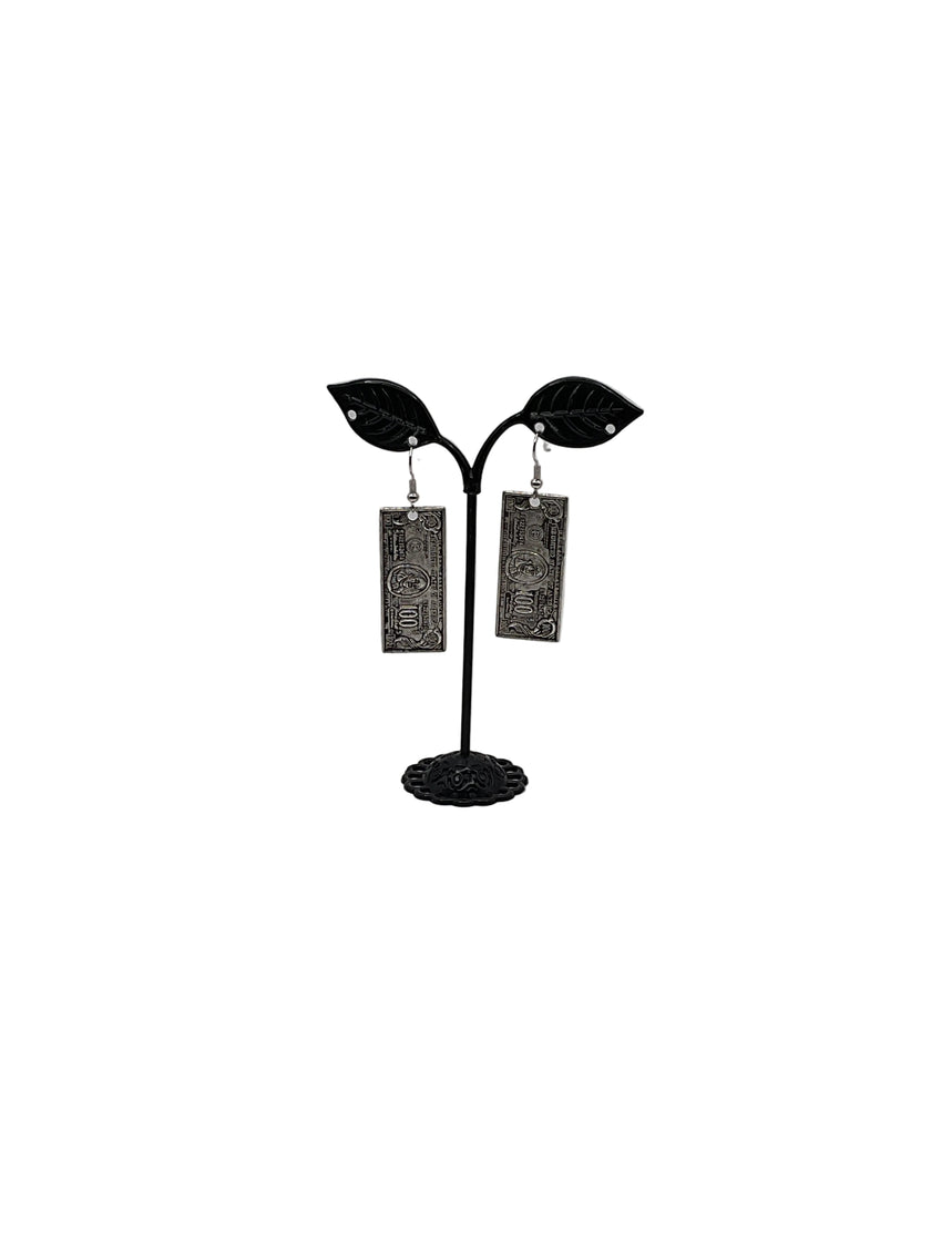 100 Dollar Bill Earrings
