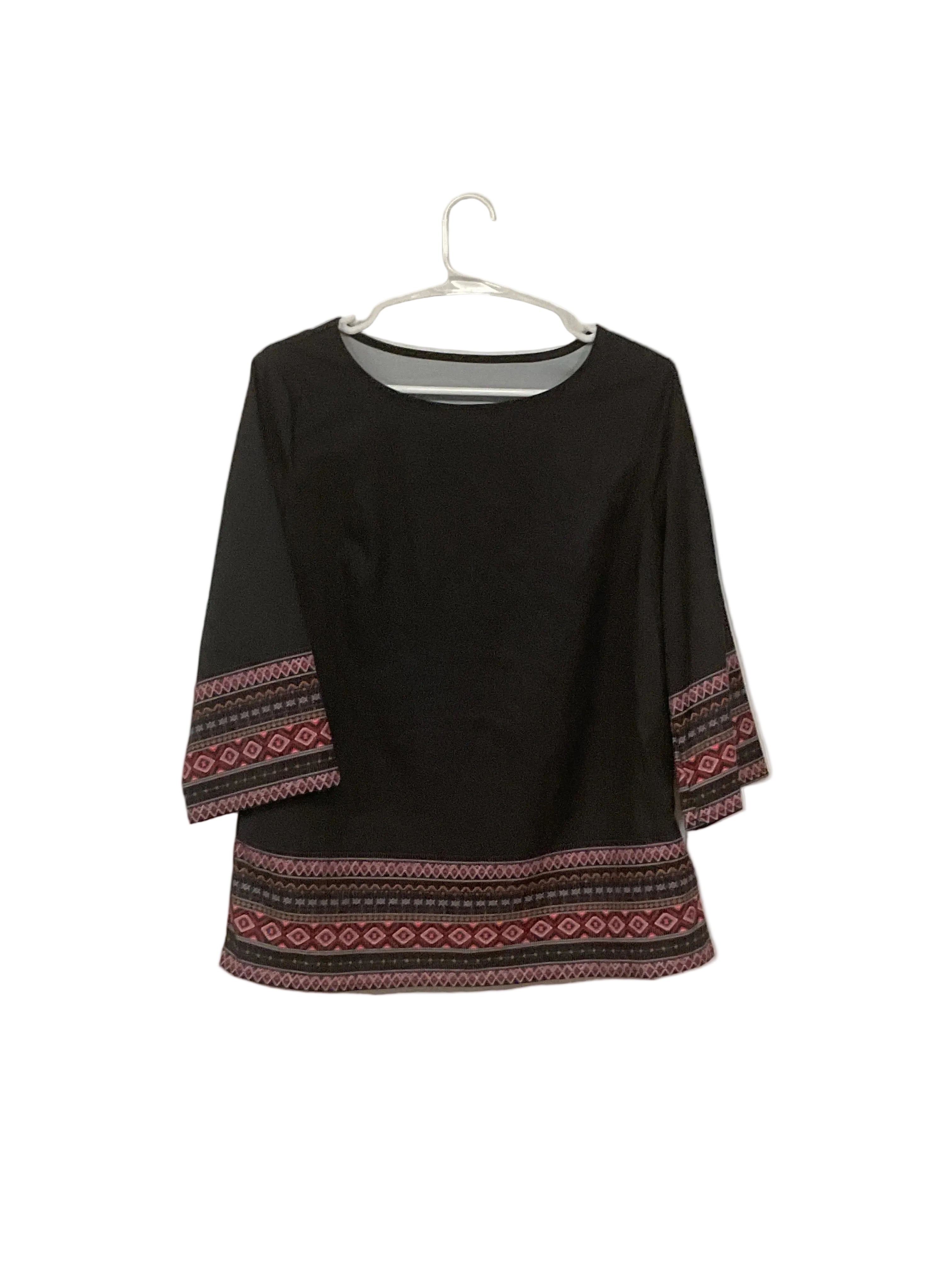 Black pull over blouse