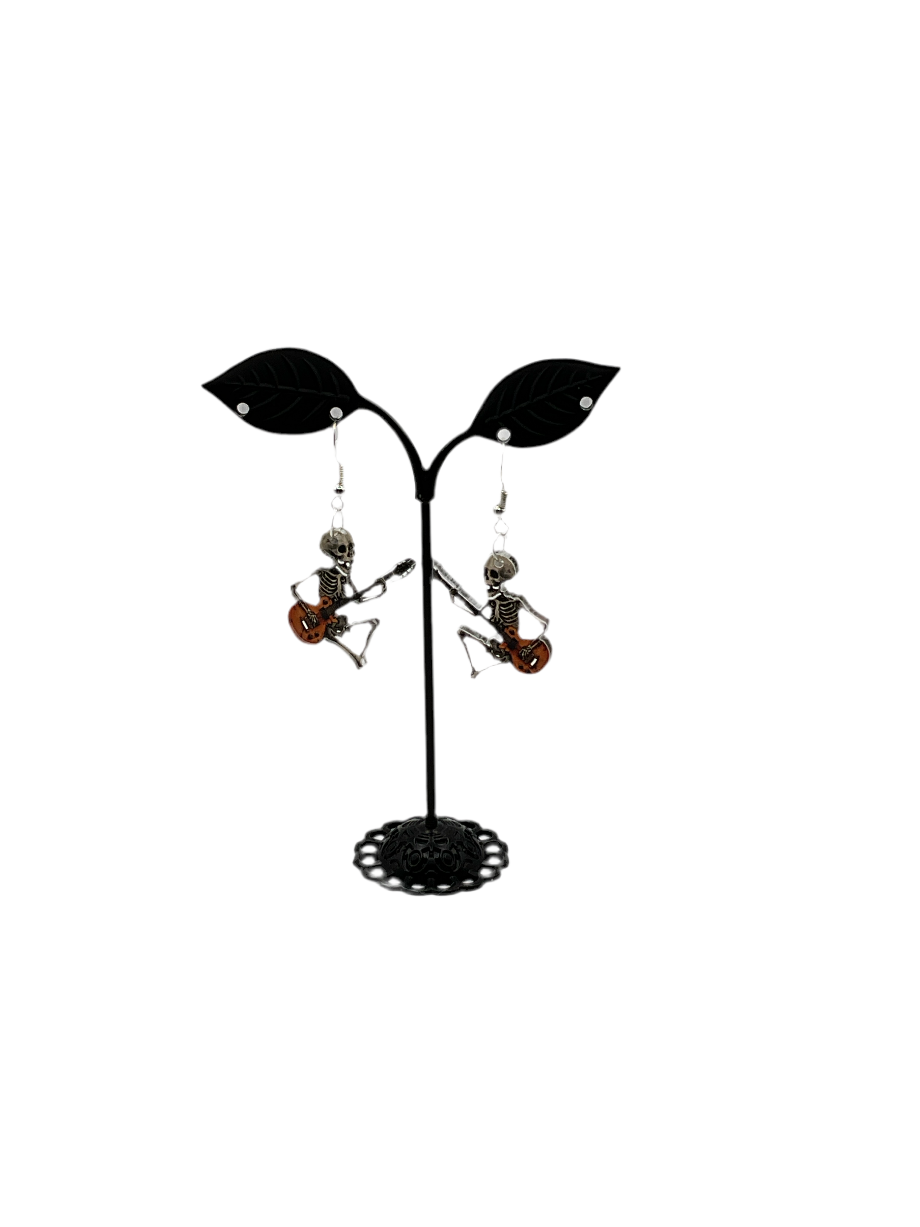 Skelton with Guitar earrings