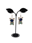 Bear astronaut earrings
