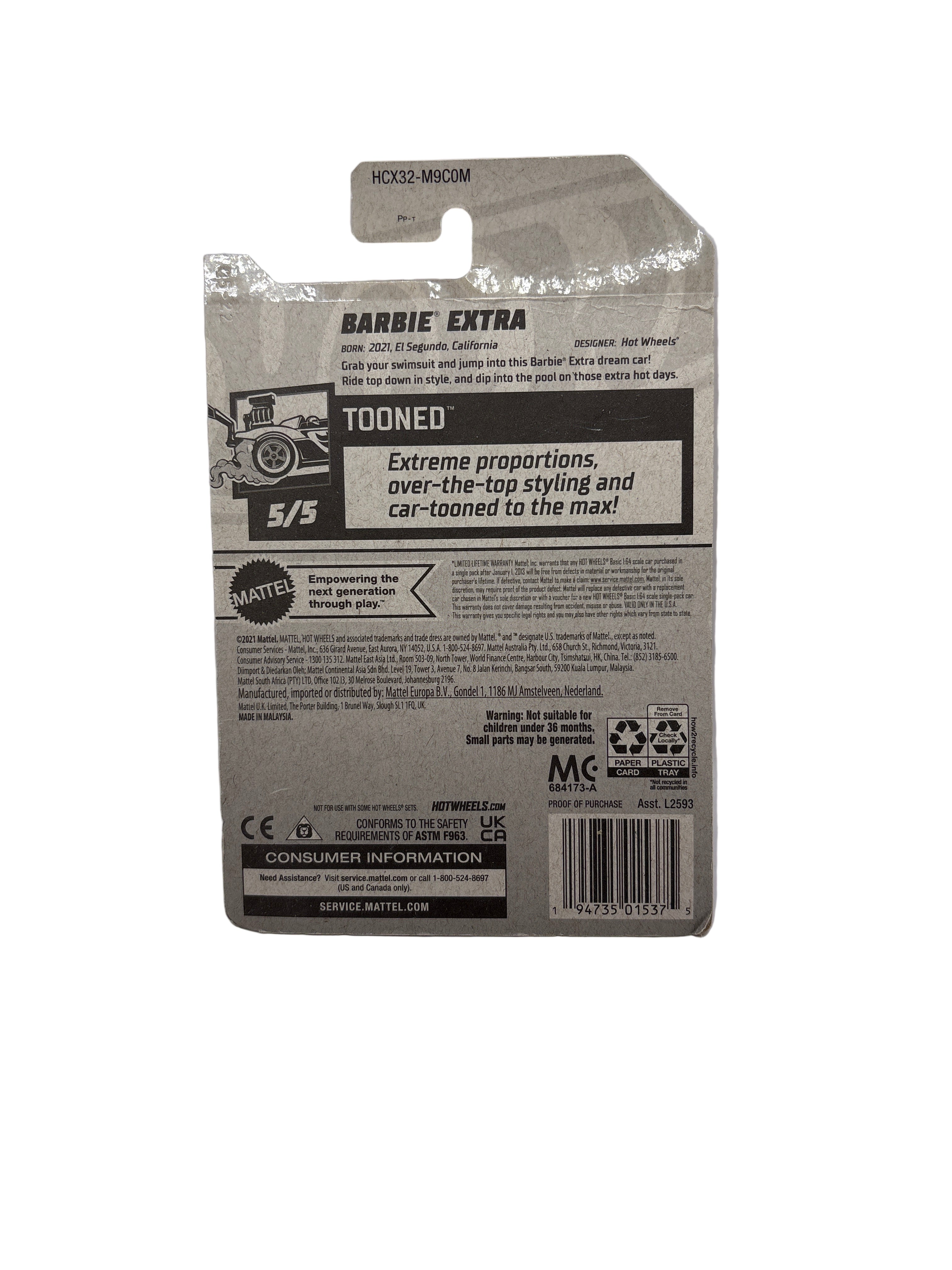 Hot Wheels Barbie Extra Diecast pink