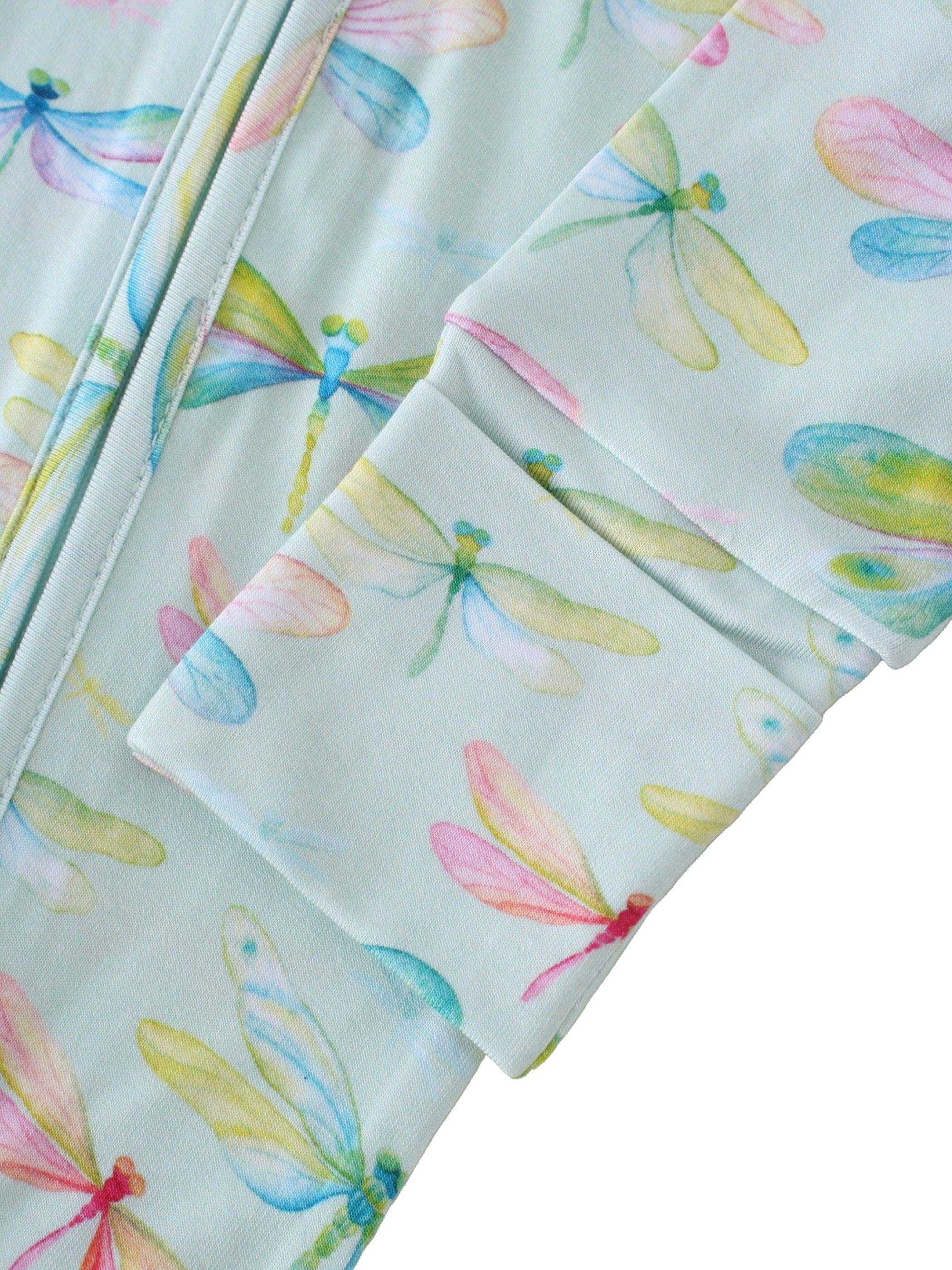 PoshTOT Dragonfly Bamboo Baby Convertible Zippy Romper