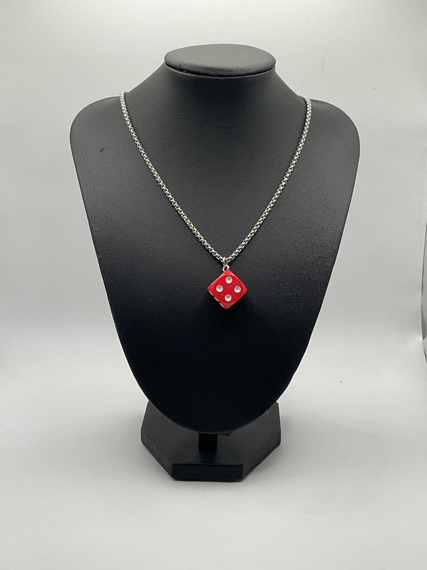 Red Die necklace