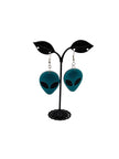Alien head earrings