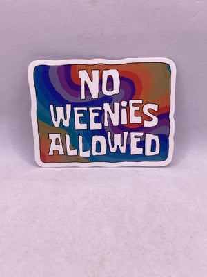 No Weenies Allowed Sticker