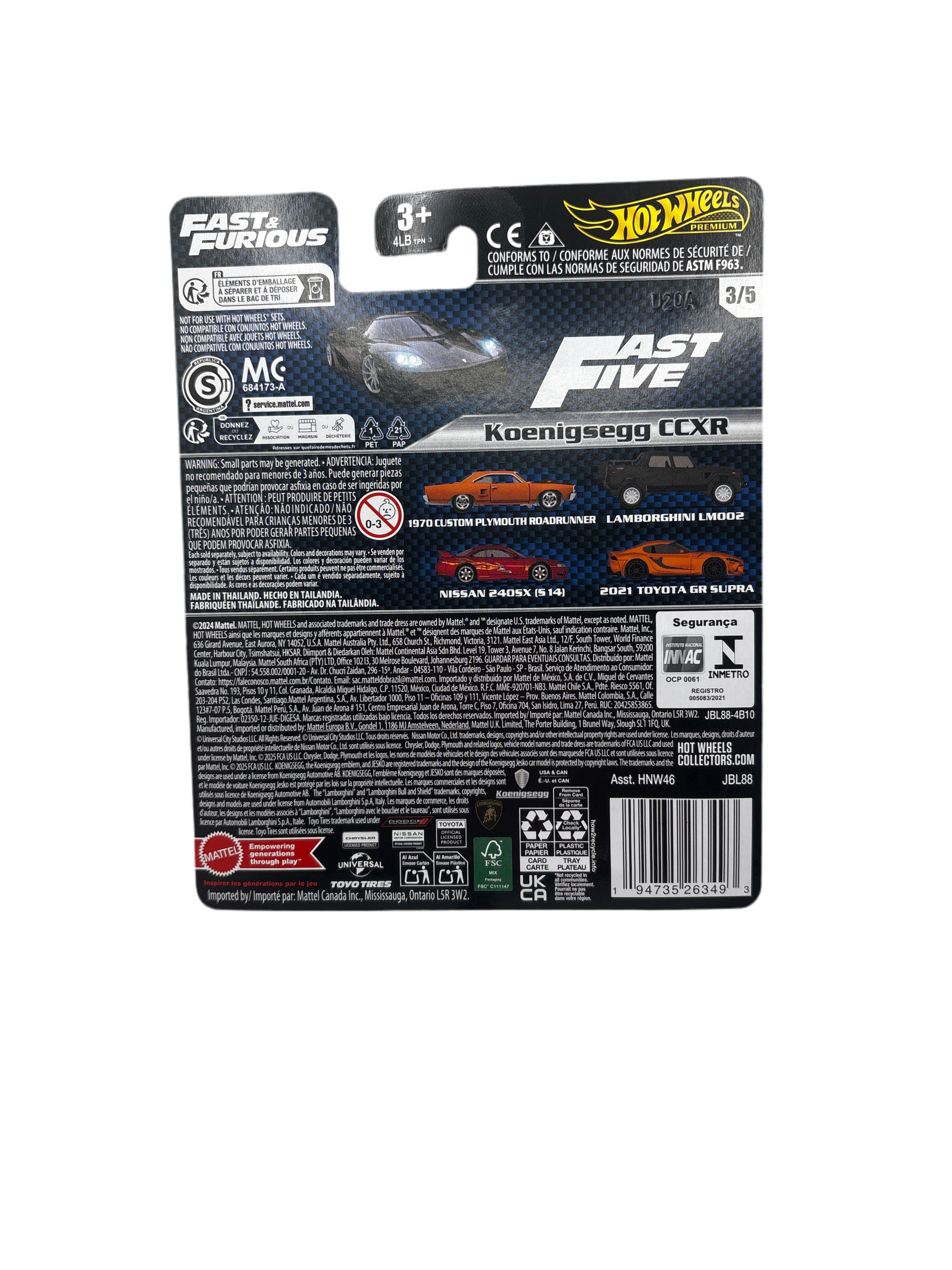 Hot Wheels Koenigsegg CCXR Diecast