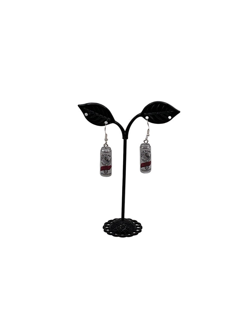 Black Cherry White Claw Earrings