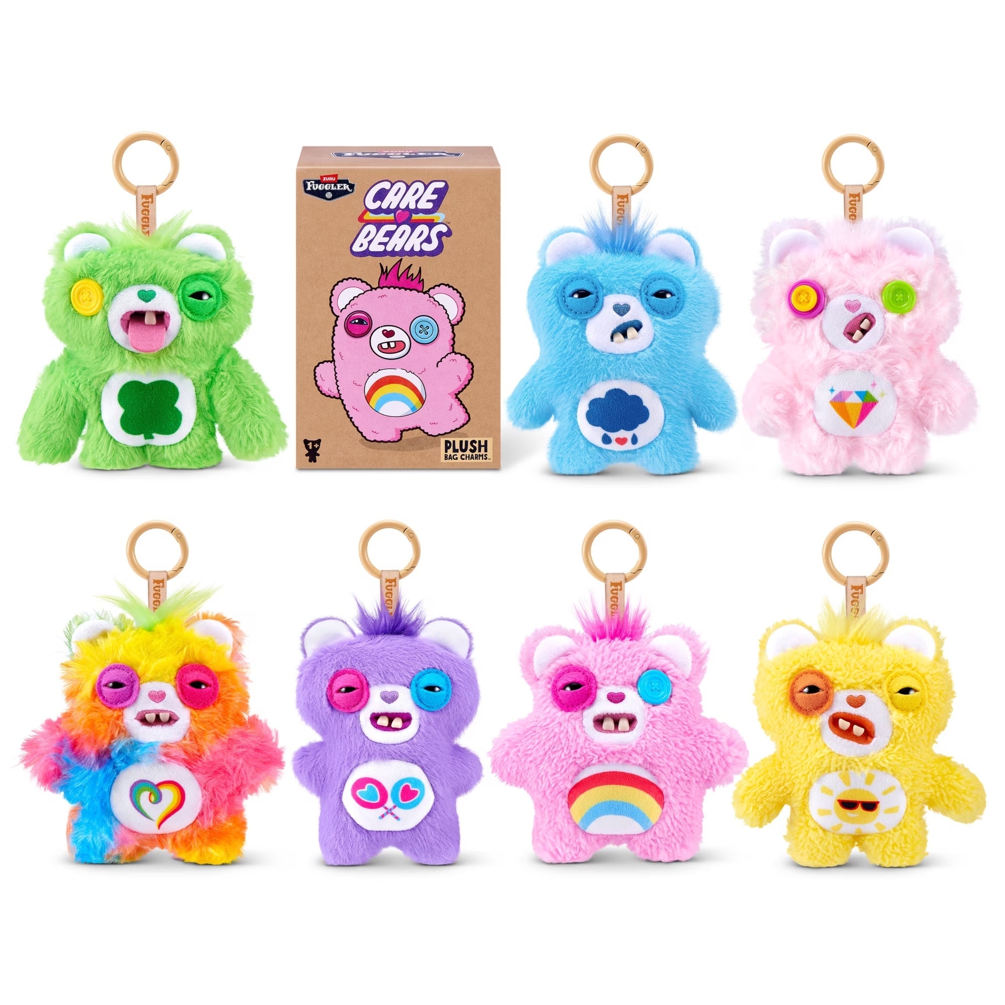 ZURU Fuggler x Care Bears 5 Inch Single Plush Keyring Blind Box