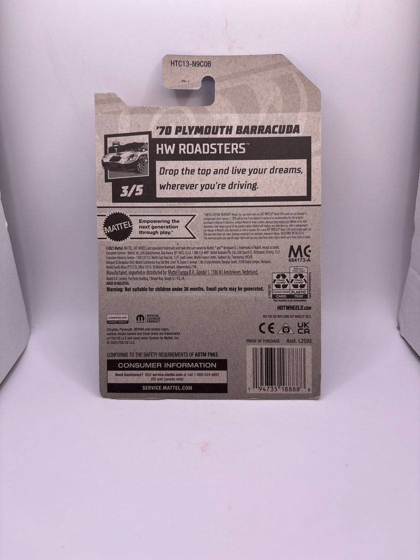 Hot Wheels 70 Plymouth Barracuda Diecast