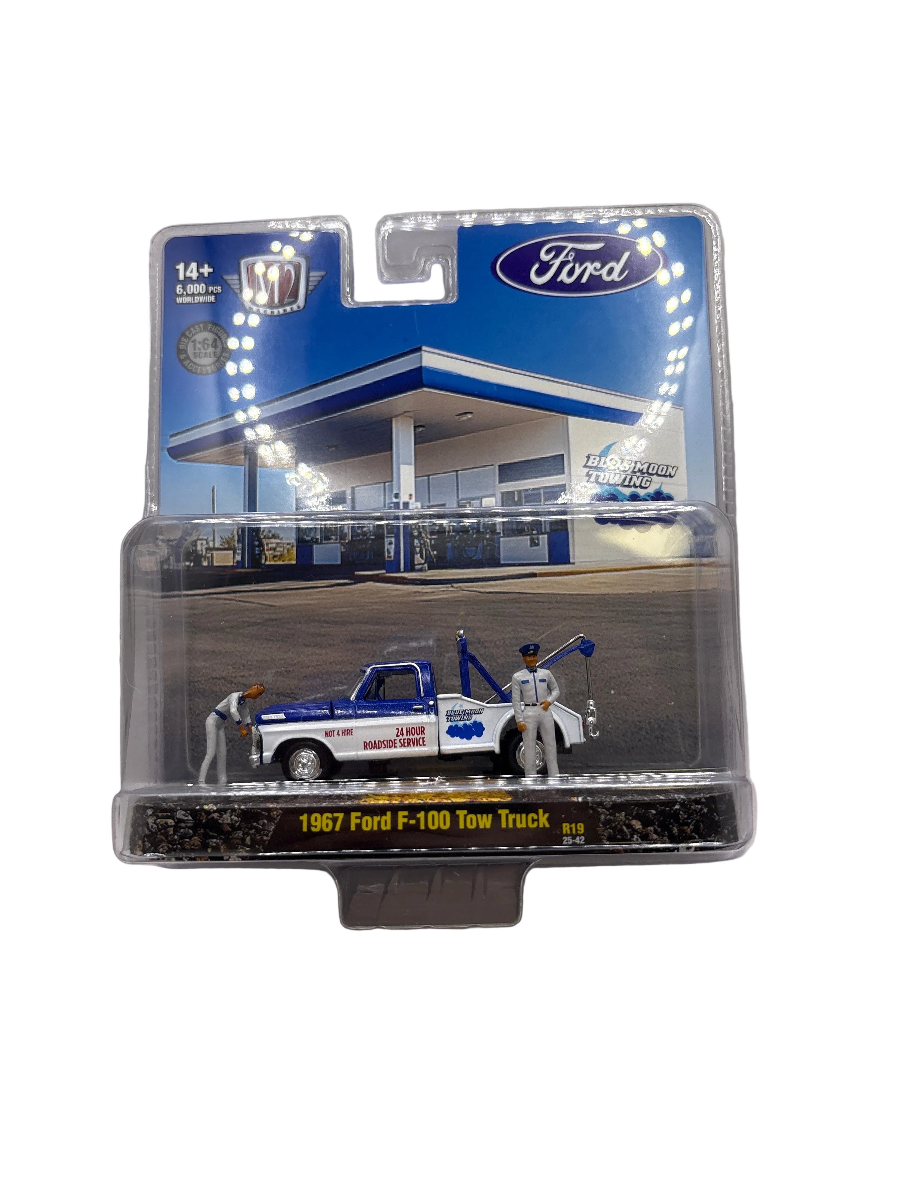 M2 1967 Ford F-100 Tow Truck Diecast blue