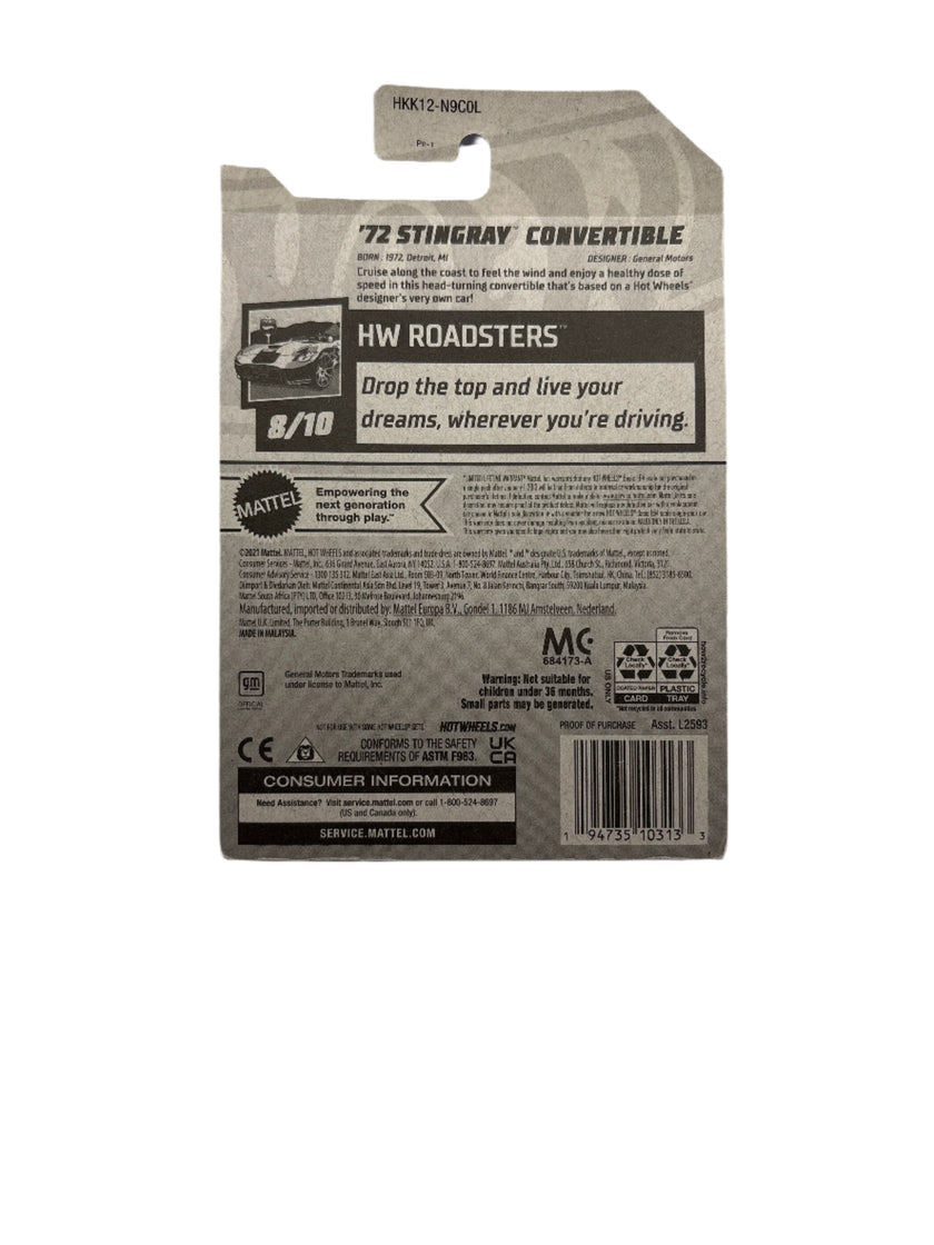 Hot Wheels 72 Stingray Convertible Diecast