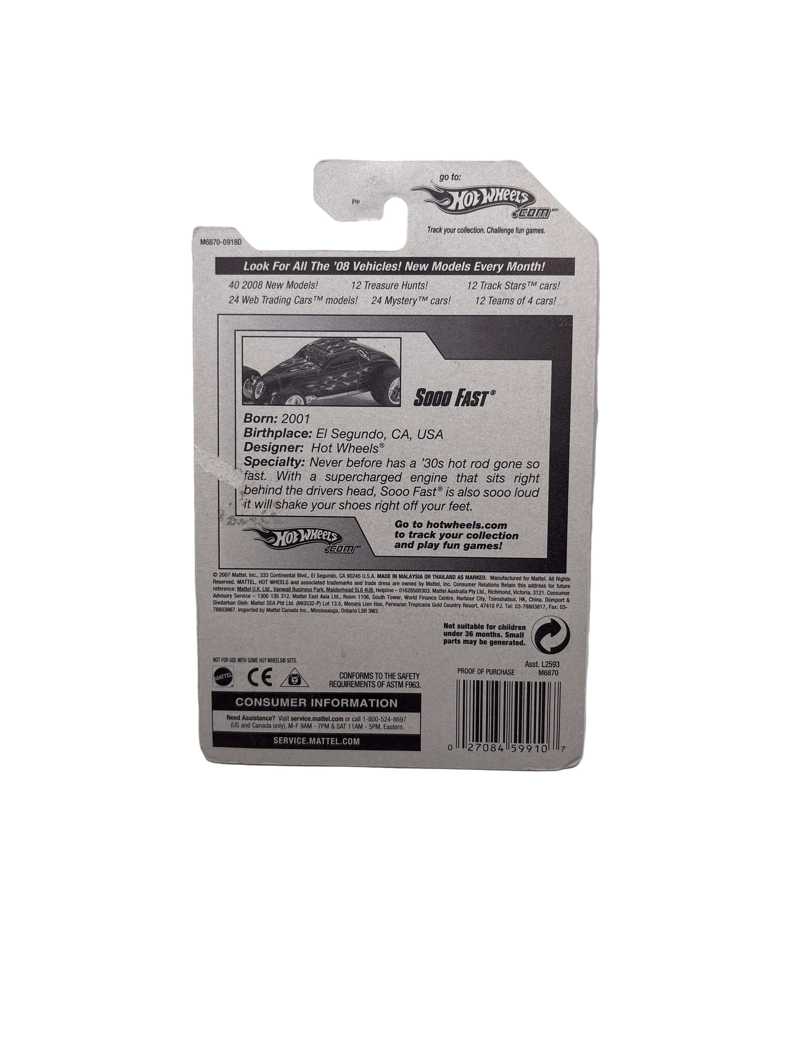 Hot Wheels Sooo Fast Diecast purple
