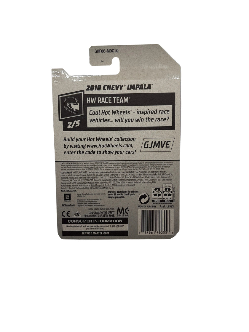 Hot Wheels 2010 Chevy Impala Diecast white
