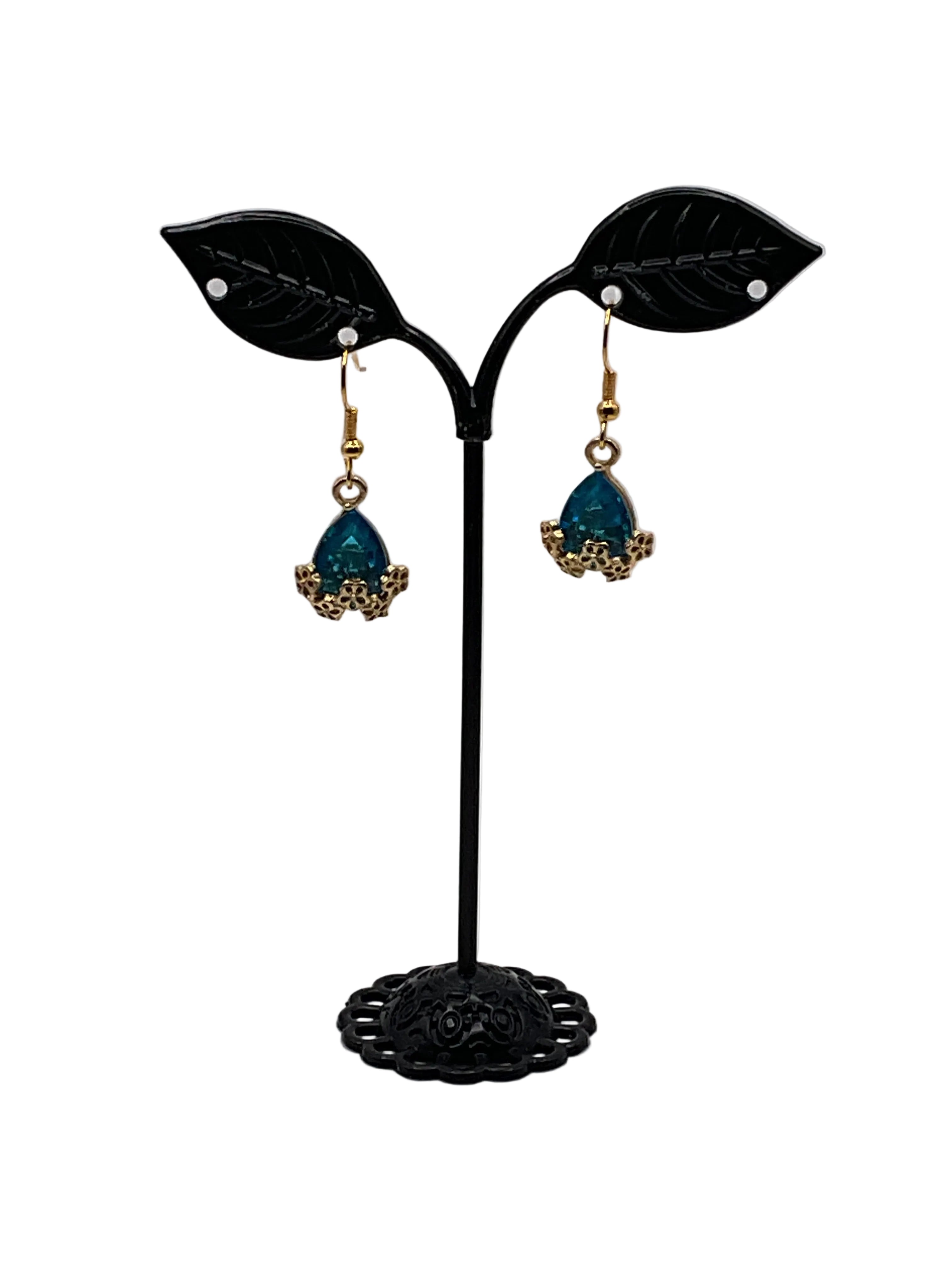 Tear Drop Crystal Earrings 1