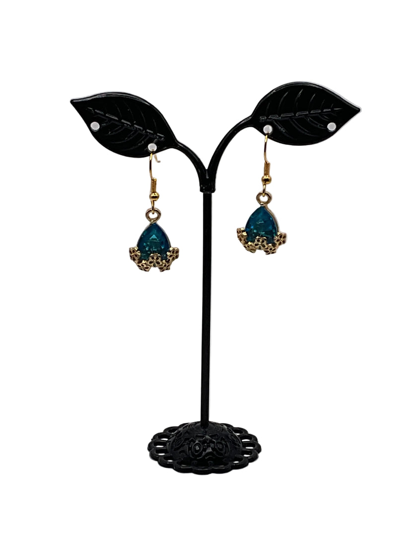 Tear Drop Crystal Earrings 1