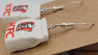 Chicken Fast Food Bag Earrings