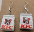 Chicken Fast Food Bag Earrings