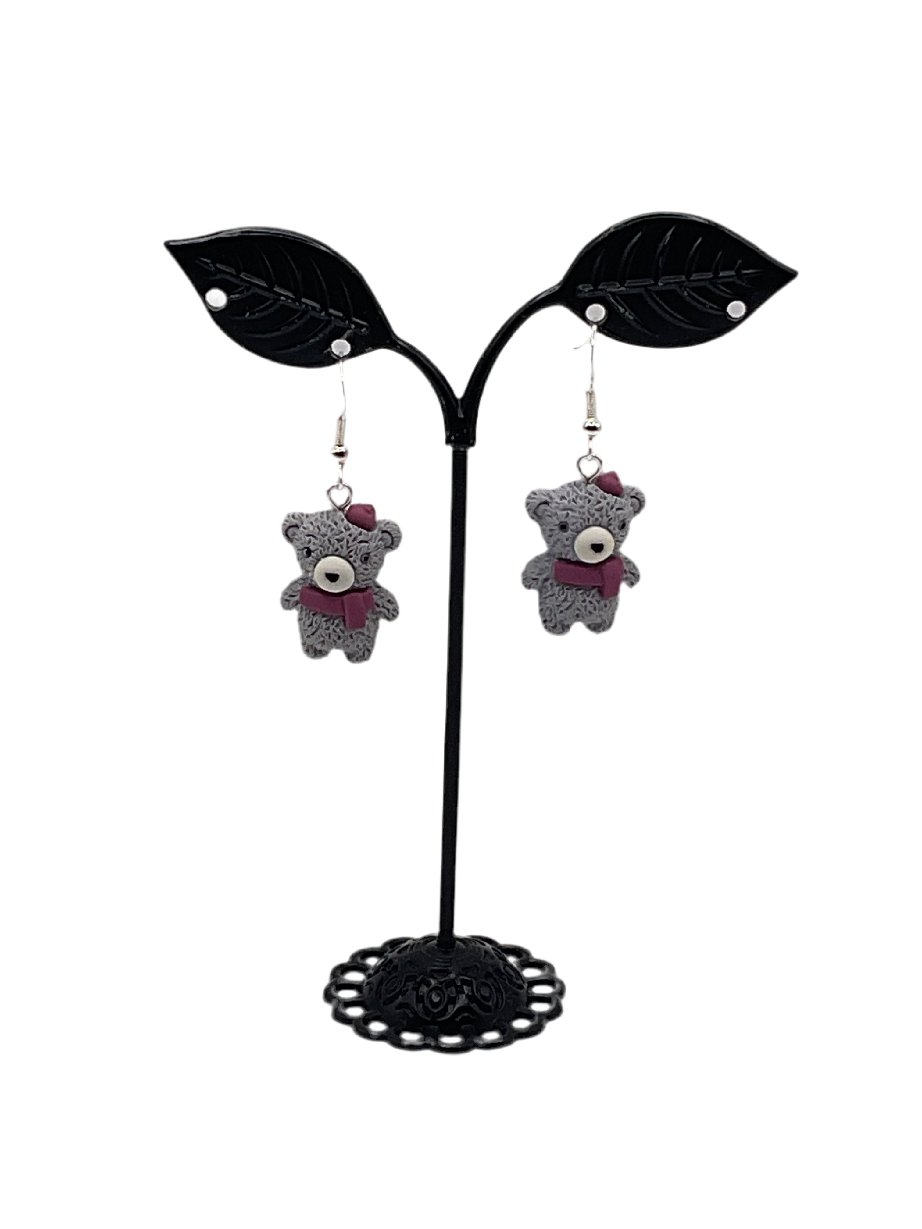 Teddy bear earrings