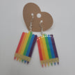 Rainbow Colored Pencils Earrings