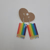 Rainbow Colored Pencils Earrings