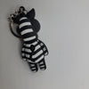 Goofy zebra keychain