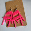 Pink Chair Earrings