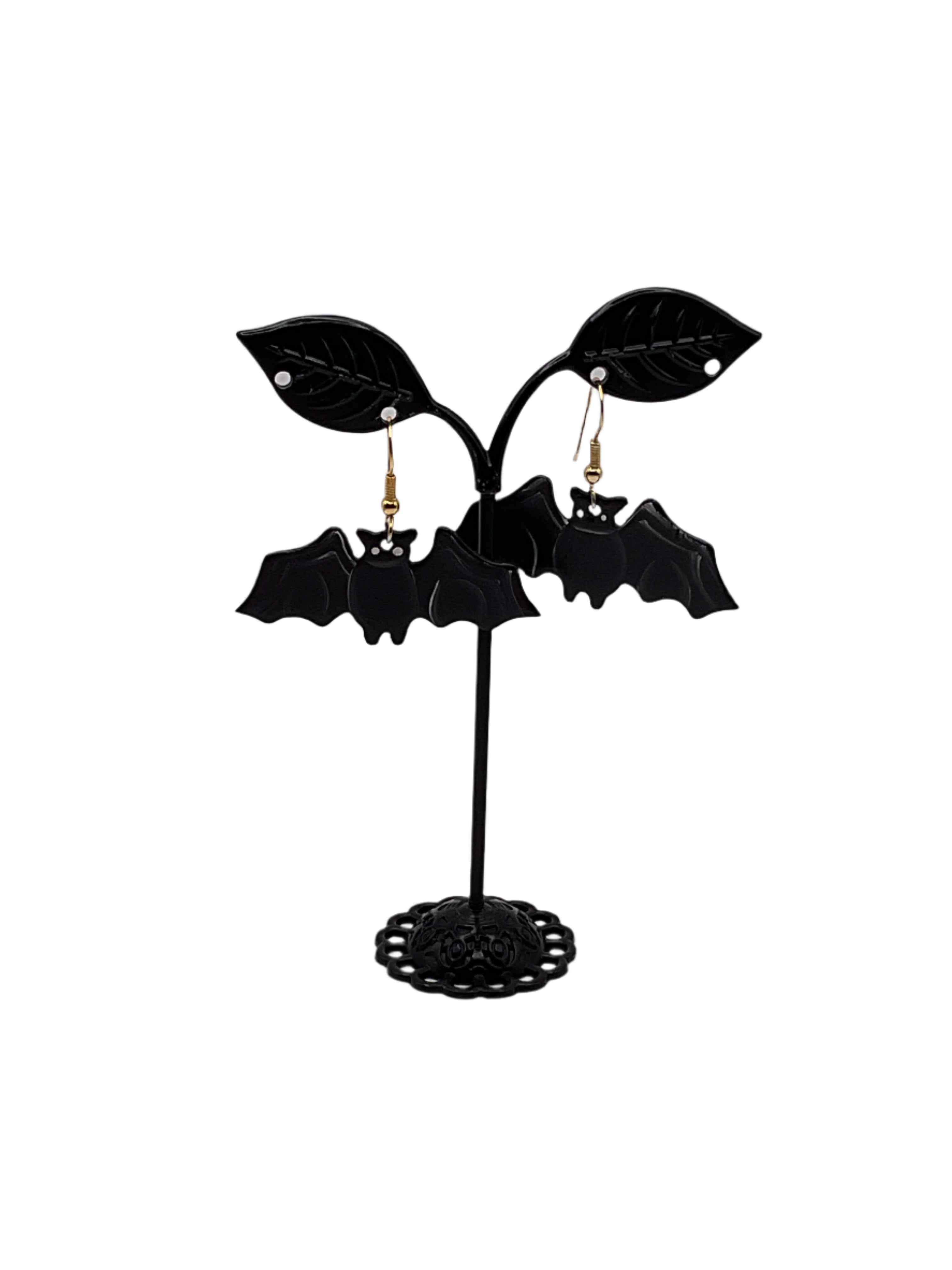Black Bat Earrings
