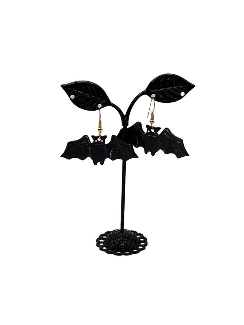 Black Bat Earrings