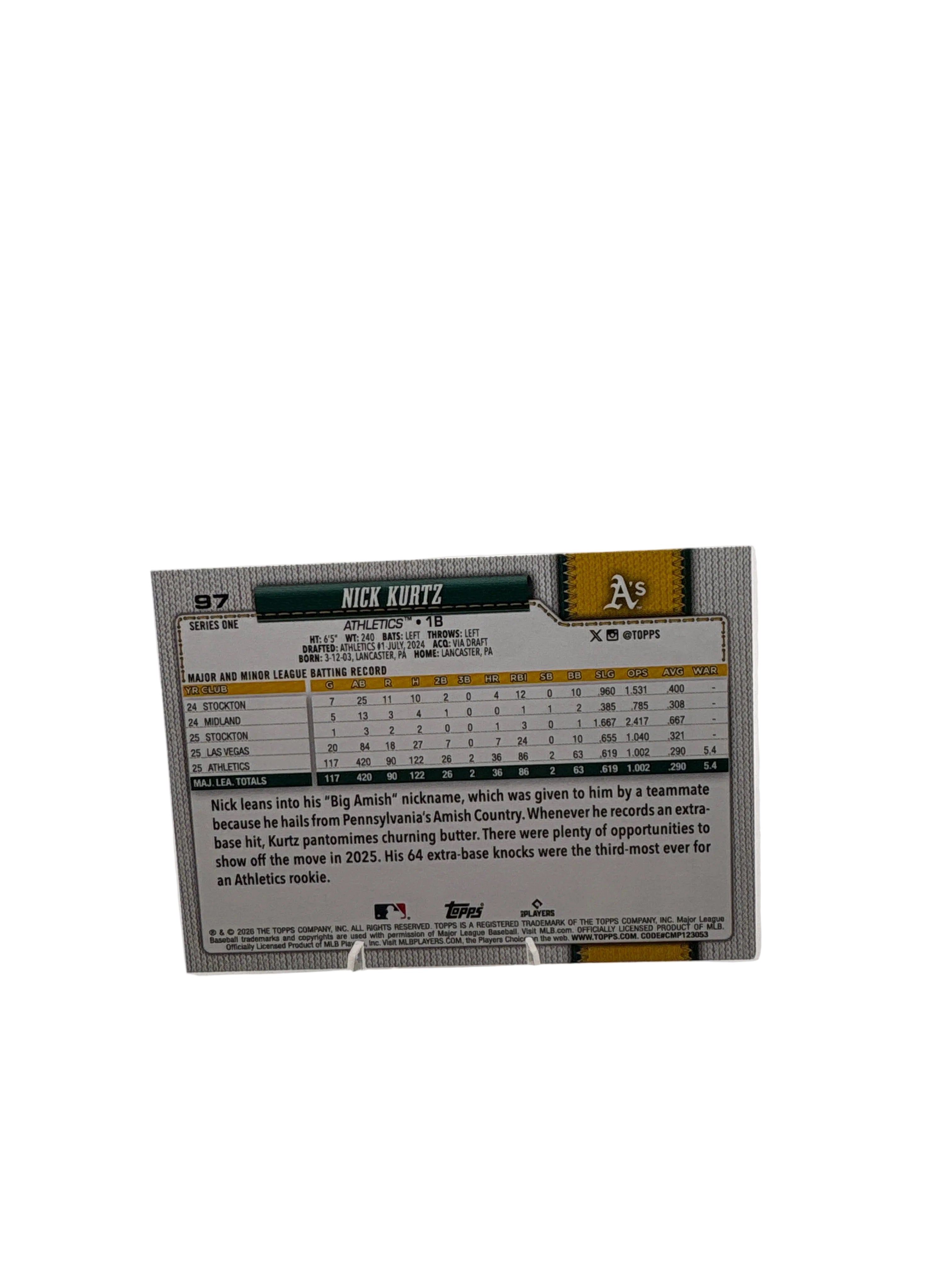 Topps Nick Kurtz