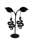 Celestial Black Snake Earrings