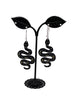 Celestial Black Snake Earrings
