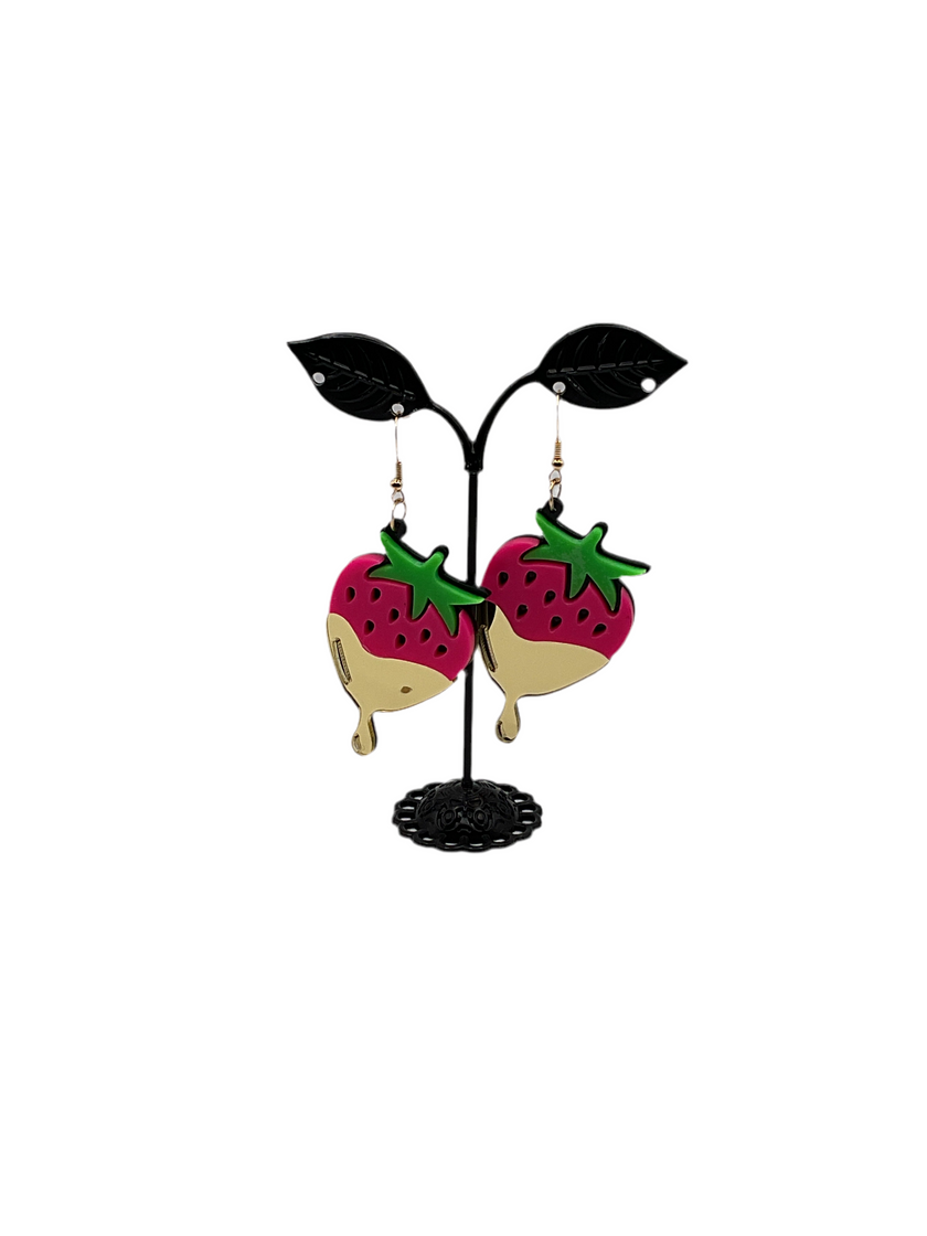 Dripping Strawberry Earrings