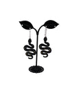 Celestial Black Snake Earrings