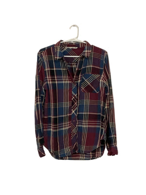Maroon Plaid Button Up Shirt