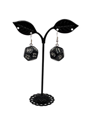 D12 dice earrings