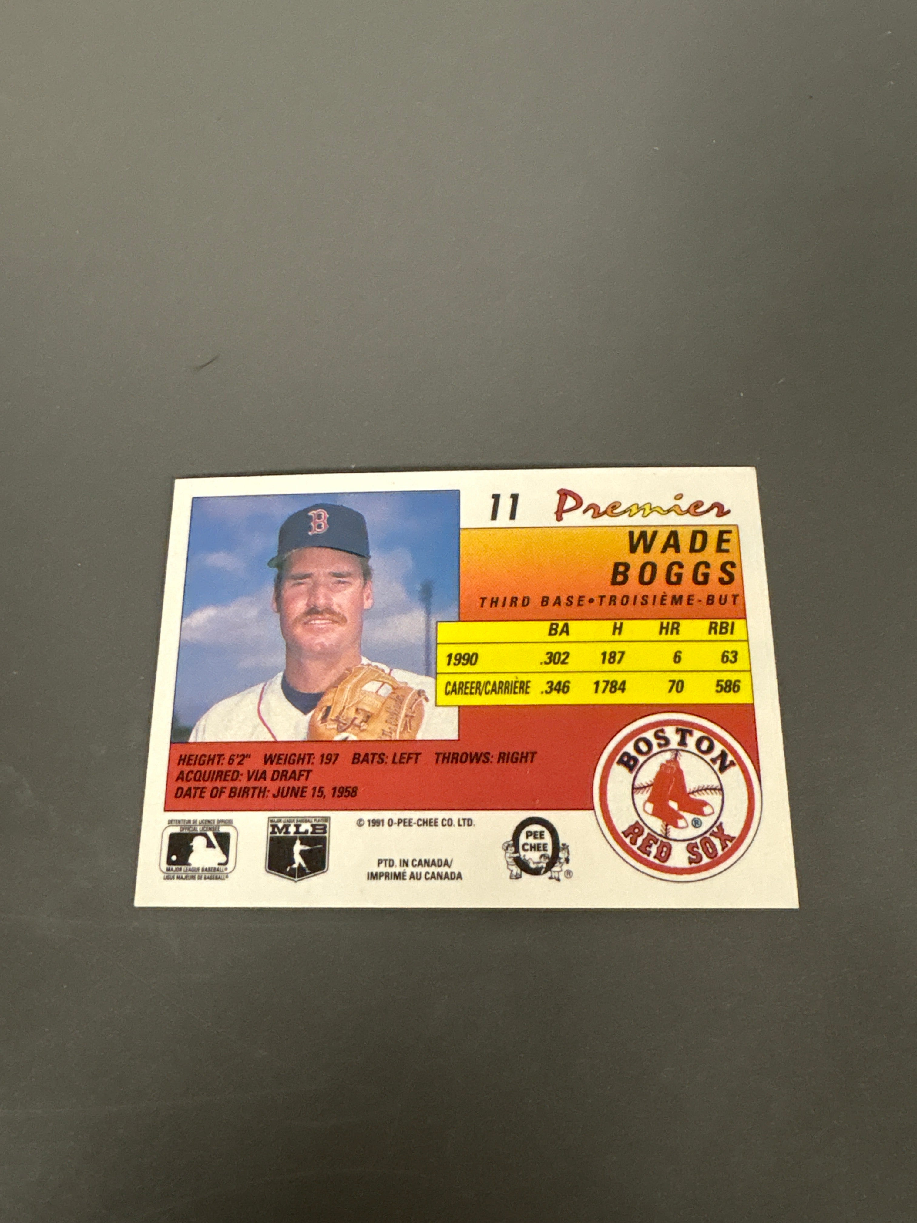 Premier Wade Boggs