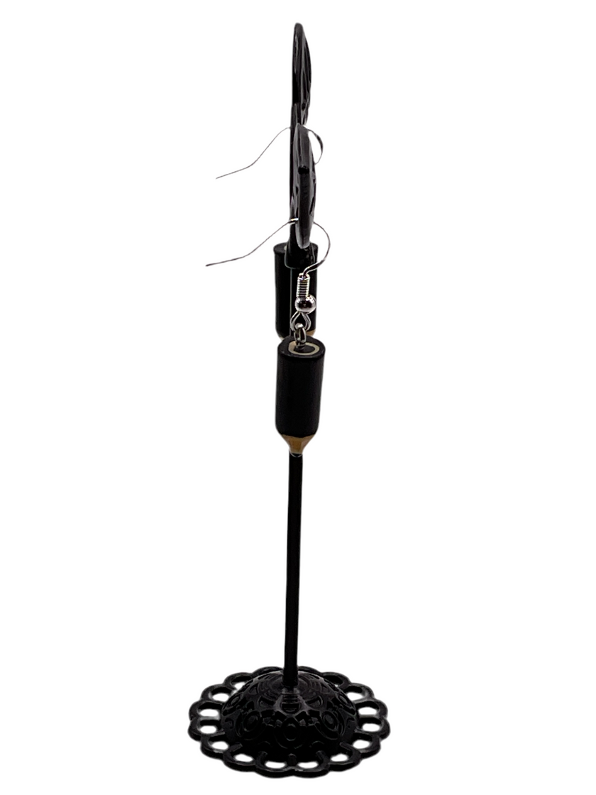 Black pencil earings