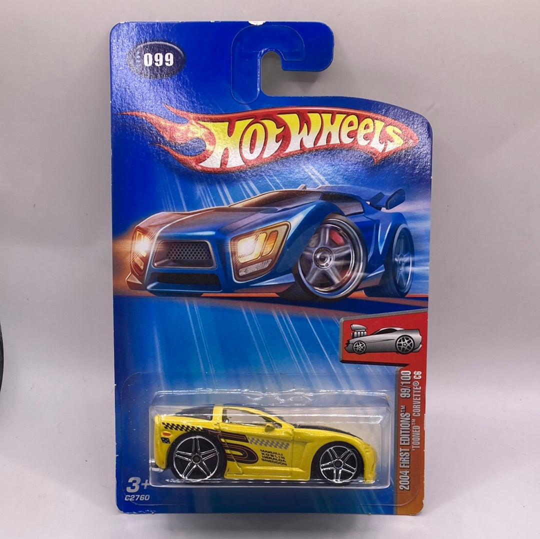 Hot Wheels Tooned Corvette C6 Diecast