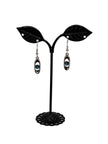 Silver Aquamarine Oval Earrings