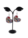 Teacher heart shaped earings