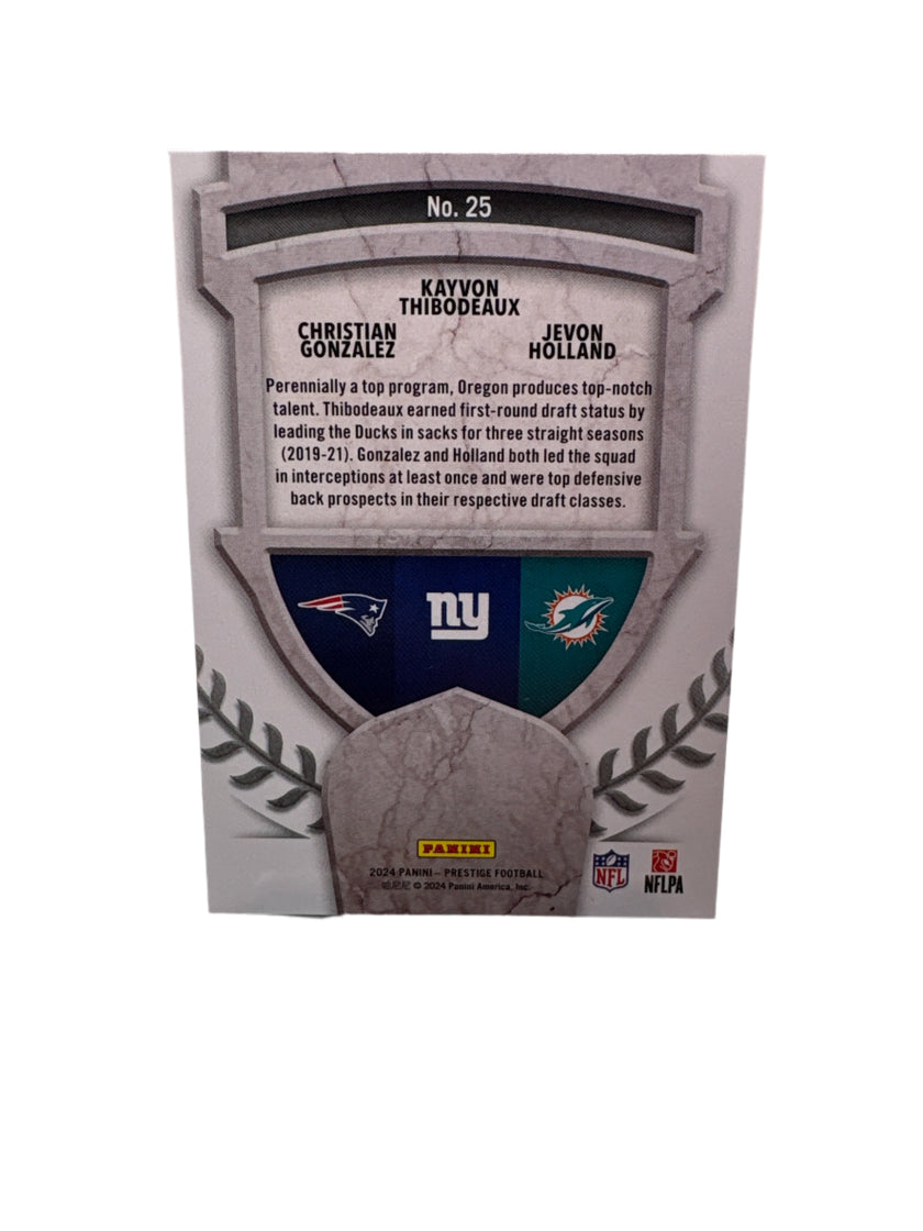 Panini Prestige Christian Gonzalez Kayvon Thibodeaux Jevon Holland