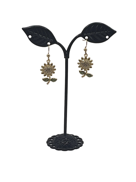 Sparkling Sunflower Earrings