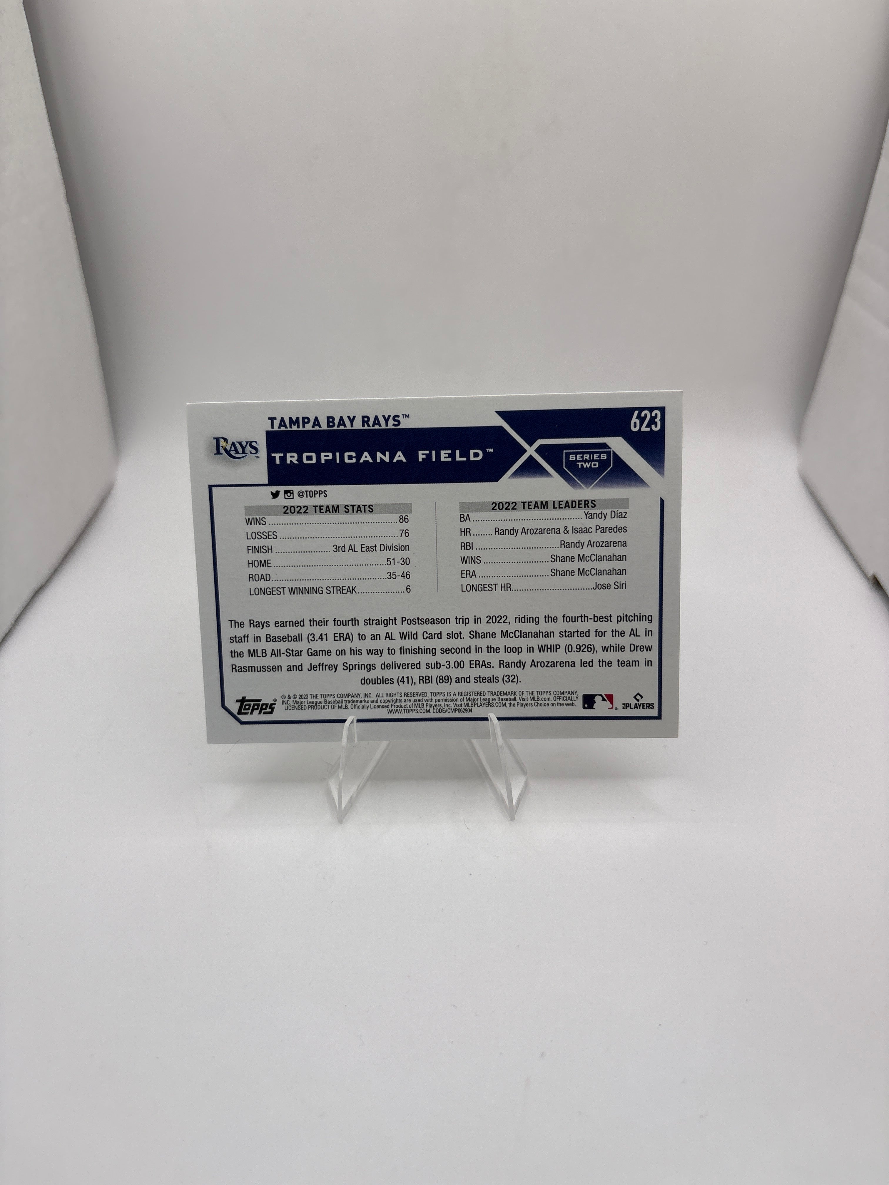 Topps Tampa Bay Rays Team Card