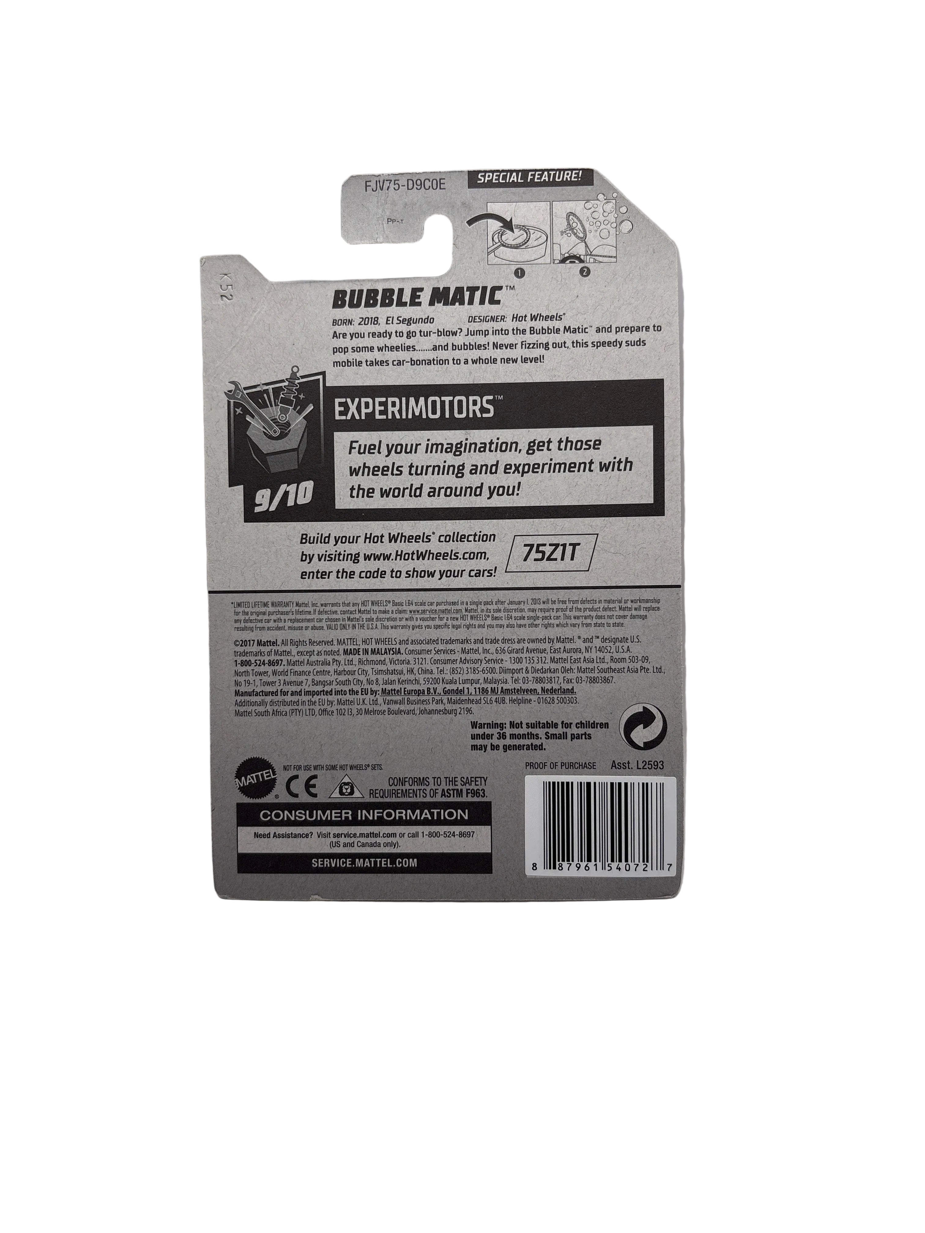 Hot Wheels Bubble Matic Diecast multi colors