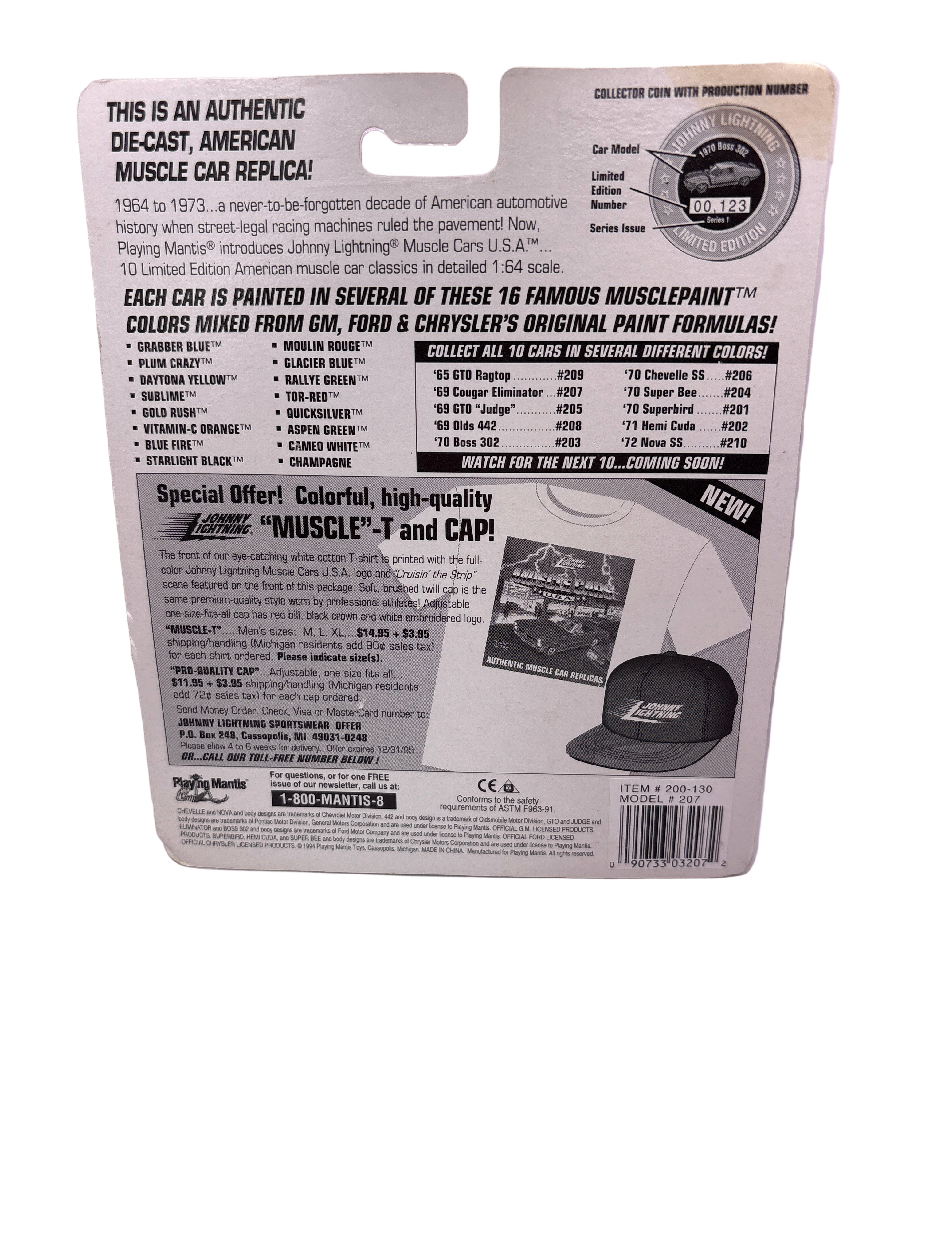 Johnny Lightning 1969 Eliminator Diecast