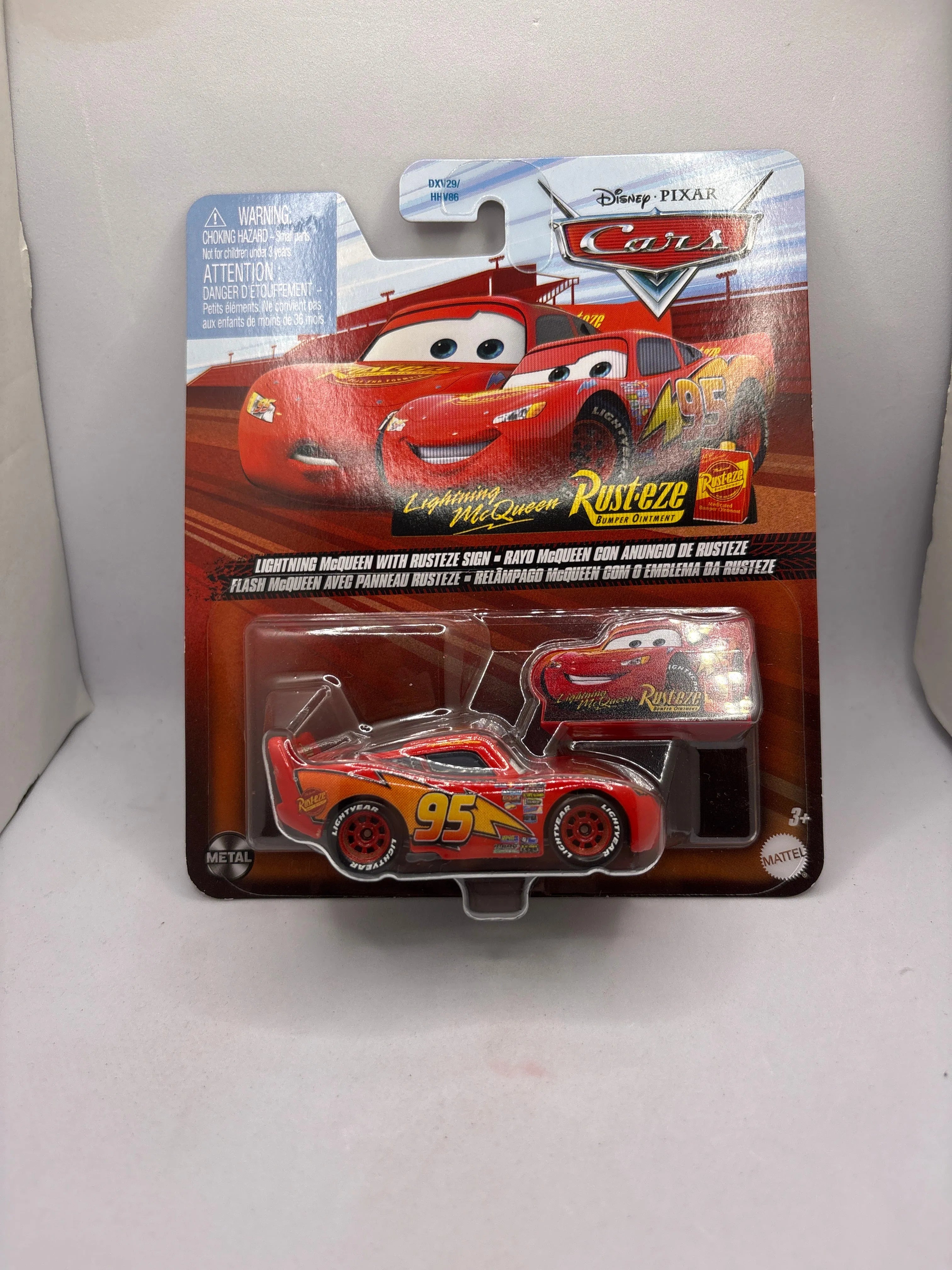 Disney Pixar Cars Lightning McQueen With Rusteze Sign Diecast