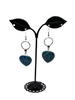 Blue Stone Heart Earrings