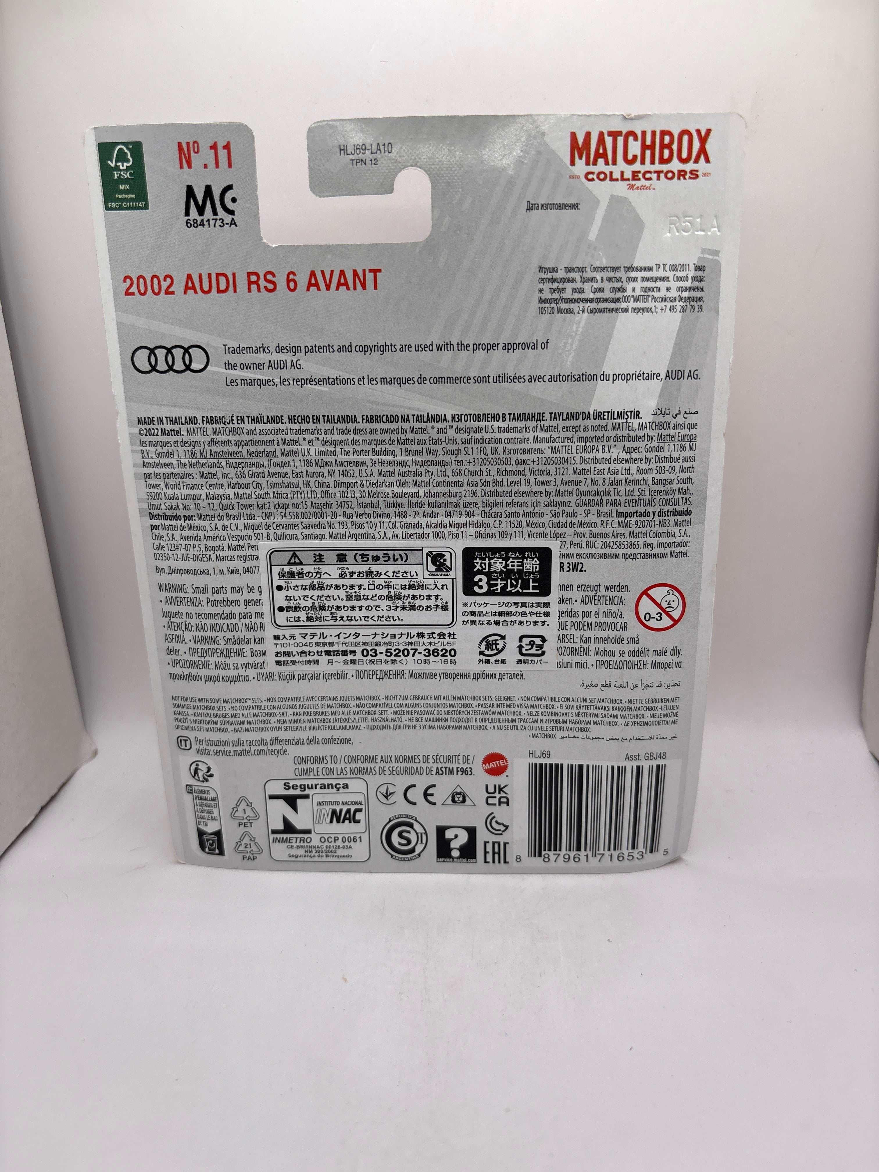 Matchbox 2002 Audi RS 6 Avant Diecast