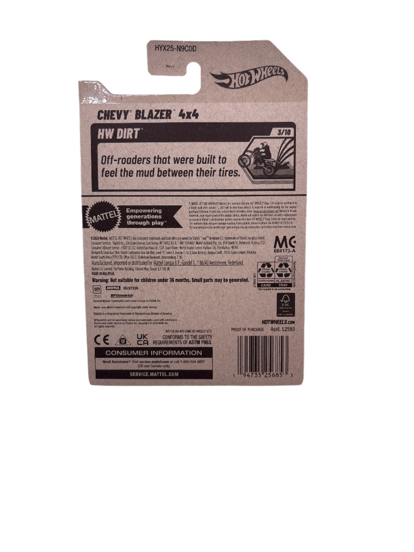 Hot Wheels Chevy Blazer 4x4 Diecast