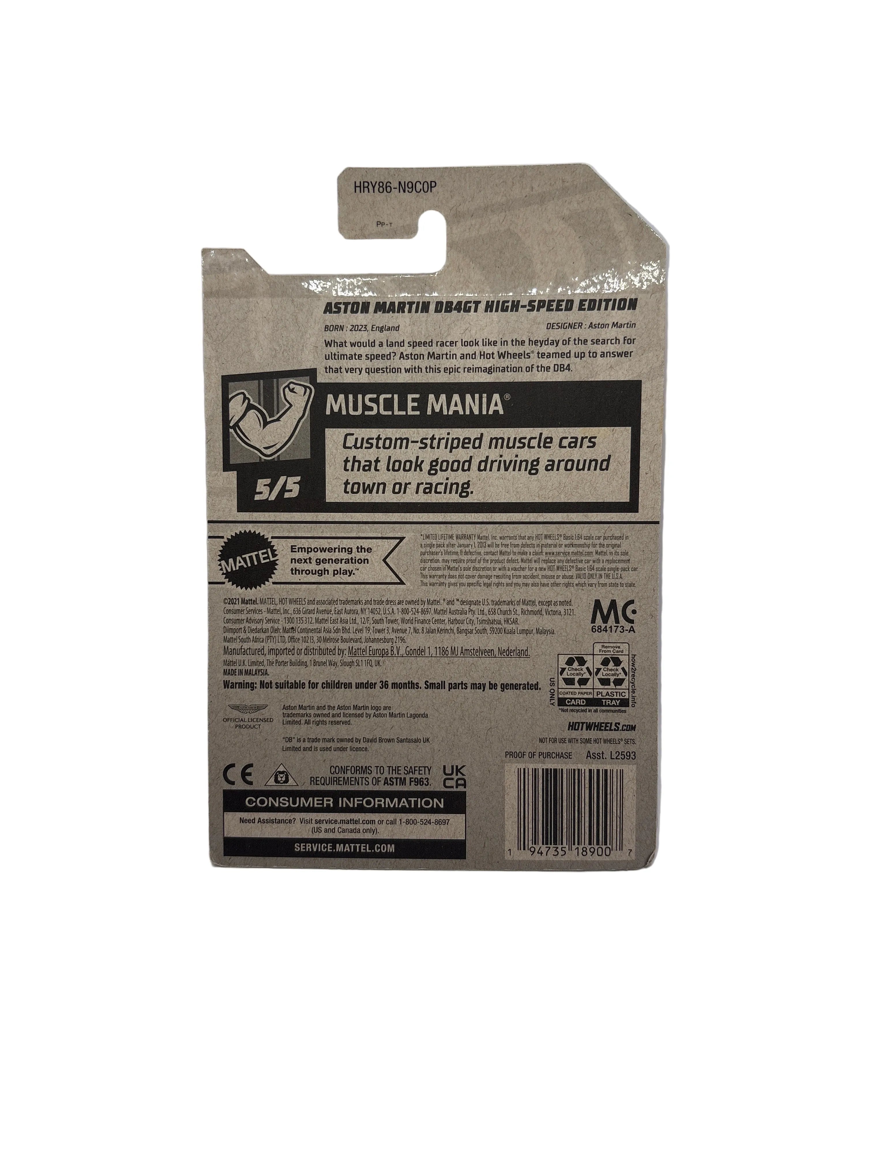 Hot Wheels Aston Martin DB4GT High-Speed Edition Diecast